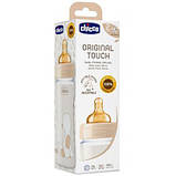 Бутылочка для кормления Chicco Original Touch с латексной соской 2м+ 250 мл Бежевая (27624.30), фото 2