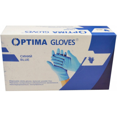 Медицинские перчатки OPTIMA GLOVES медицинские нитриловые смотровые неприпудрени раз. L (пач - (52-108)