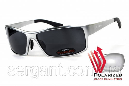 Поляризаційні окуляри BluWater Alumination-1 Silver Polarized (gray) сірі