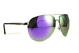 Окуляри захисні відкриті Global Vision Aviator-4 (G-Tech™ purple) дзеркальні фіолетові, фото 5