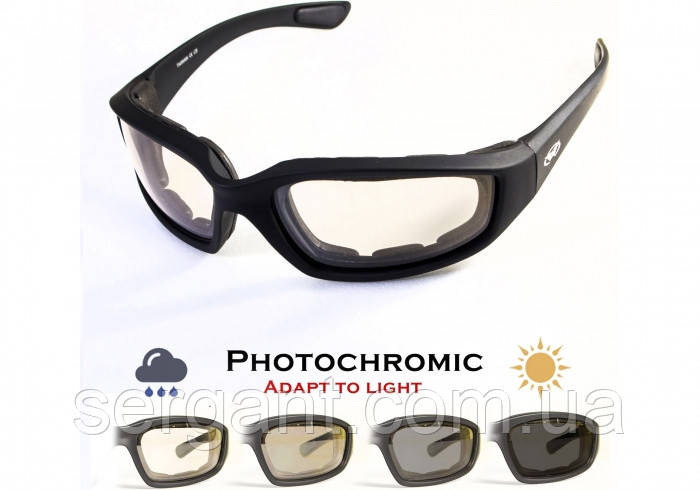 Очки защитные фотохромные Global Vision KickBack Photochromic (clear) прозрачные фотохромные