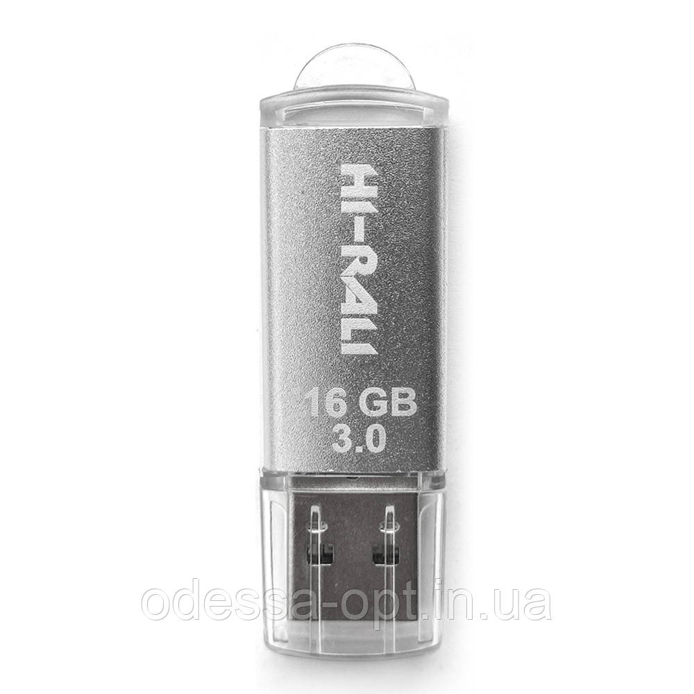 Накопичувач 3.0 USB 16GB Hi-Rali Rocket серія срібло
