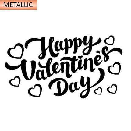 Наклейка на кулю 18" металік - Happy valentine's Day, фото 2