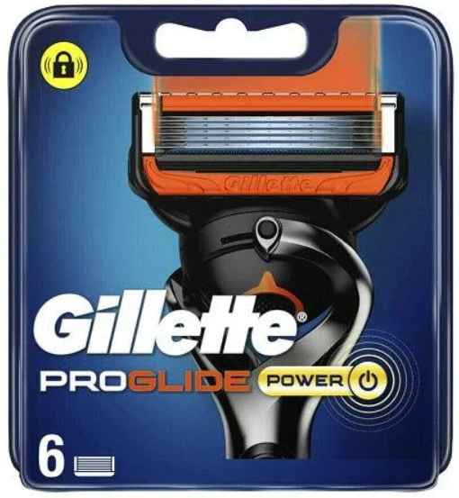 Сменные кассеты Gillette Fusion Proglide Power, на 5 лезвий (6шт.) от  интернет-магазина "Мойдодыр"