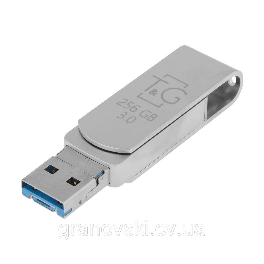 USB OTG T&G 3&1 Lightning & Android 256gb Metal 007