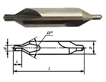 Сверло центровочное 1,2 мм ВК6М Тип A