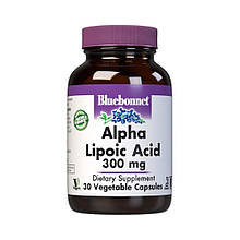 Альфа-Ліпоєва Кислота 300 мг, Bluebonnet Nutrition, 30 рослинних капсул
