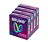 Презервативи якісні чоловічі ребристі з великими точками Bruno Double Surprise 4 You 12 шт (4 упаковки