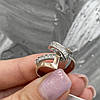 Кольцо серебряное женское с золотом Престиж ps309r вставка белые фианиты размер 19, фото 2