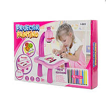 Детский стол с проектором для рисования, розовый, фото 3