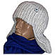 Трендовая вязаная шапка ушанка ручной работы и шарф - петля, фото 3