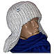 Трендовая вязаная шапка ушанка ручной работы и шарф - петля, фото 3