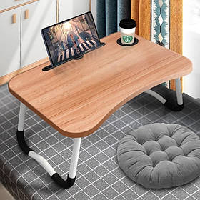 Складной деревянный столик для ноутбука и планшета, размеры 59х40х30 см