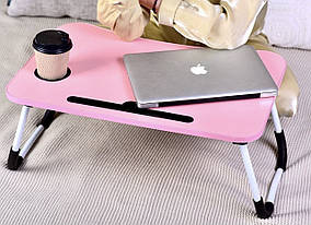 Складной деревянный столик для ноутбука и планшета, размеры 59х40х30 см