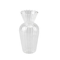 Небольшая ваза, вазочка, бутылочка, флакон "Гамма" прозрачная 15,5х7,5 см