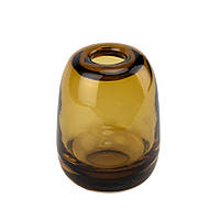 Небольшая дизайнерская ваза, вазочка "Элипс" прозрачная 17х13 см