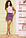 Спідниця жіноча 180R1921 колір Фіолетовий, фото 2