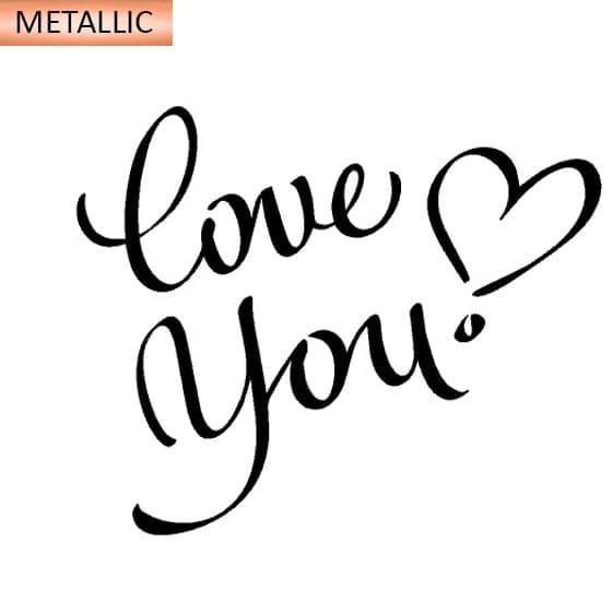 Наклейка на коробку-сюрприз металік - Love you