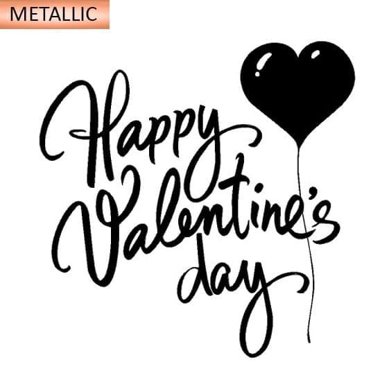 Наклейка на коробку-сюрприз металік - Happy valentine's Day