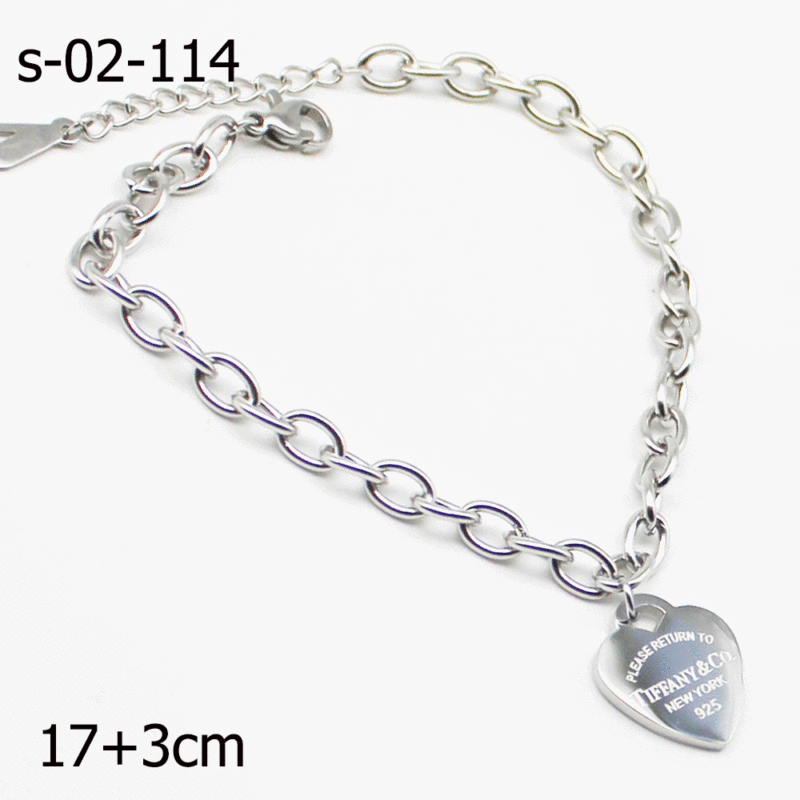 Браслет на руку жіночий з підвіскою сердечко сріблястий розмір 17+3 см позолото Xuping B-02-114
