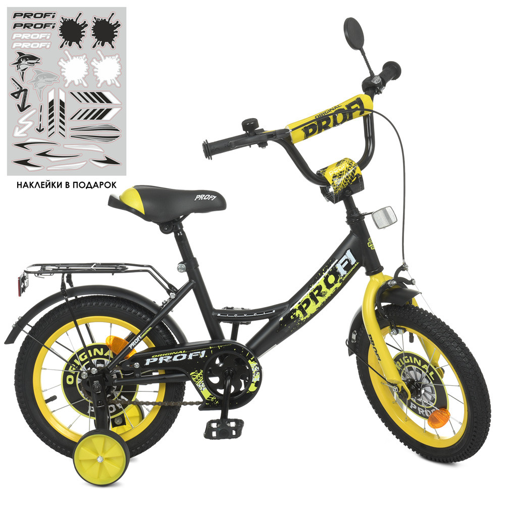 Велосипед детский PROF1 12д. Y1243 желтый