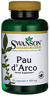 Паударко, Pau d'arco, 500 мг, 100 капс., США
