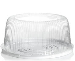 Упаковка для тортов ПС-241 V3000 мл d260 h85 (50 шт) блистерная одноразовая пластиковая