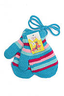 Варежки детские девочка голубые размер 3-4 года Gloves 140933L