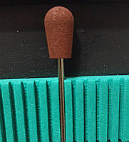 Шлифовщик силиконовый насадка фреза груша коричневая №4 для аппаратного педикюра и маникюра, фото 1