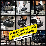 Чоловіча чорна сумка через плече CROSSROAD дорожня міська з екошкіри WLKR, фото 10