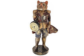 Декоративная статуэтка с часами Тигр, 26,6см, цвет - бордо с золотом BonaDi 419-248
