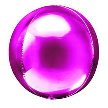 Фольгована кулька 4D сфера Фуксія 22" (55 см) Китай