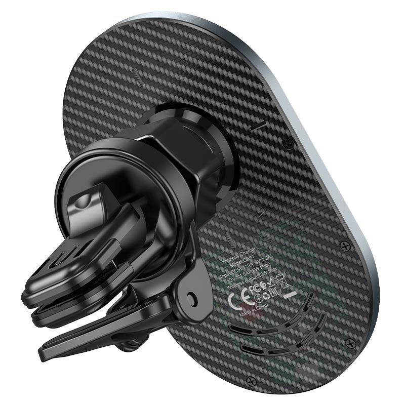 Автодержатели с беспроводной зарядкой | Wireless Qi Charger Car Mount MagSafe Hoco CA91 для iPhone