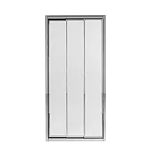 Душові двері в нішу Qtap Unifold CRM208.C4 78-81x185 см, скло Clear 4 мм, покриття CalcLess