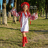 Вишита сукня-туніка "МарциПані" (літо) чорно-червона 140, фото 5