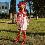 Вишита сукня-туніка "МарциПані" (літо) чорно-червона 140, фото 8