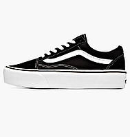 old skool platform vans black and white