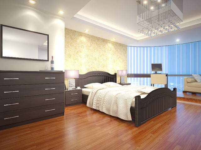 Спальня Доминика Венге. Стоимость комплектации ― кровать с шириной спального места ― 140 см.
