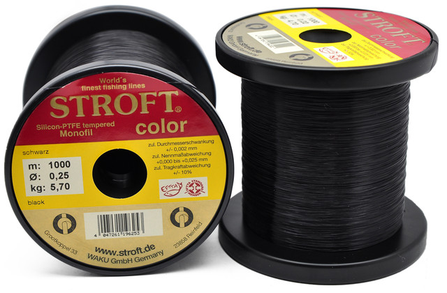 Волосінь коропова Stroft Color Schwarz (чорна) 1000м