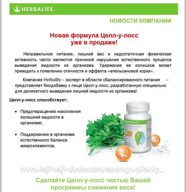 Как вывести отечность из организма лишнюю. Целл-у-лосс Гербалайф состав. Целл у лосс от Гербалайф. Новый целл-у-лосс Гербалайф. Гербалайф целлулос состав.