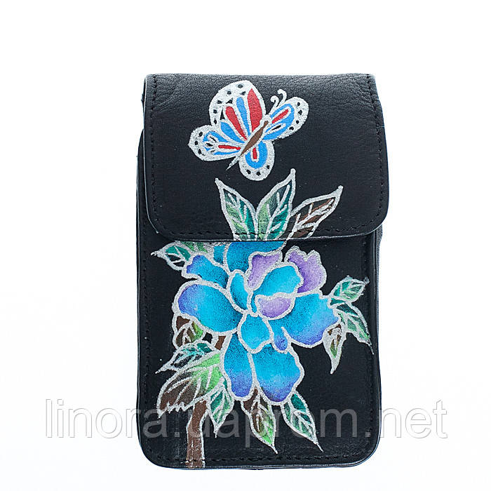 

Чехол кожаный для телефона Linora с ручной росписью, Комбинированный