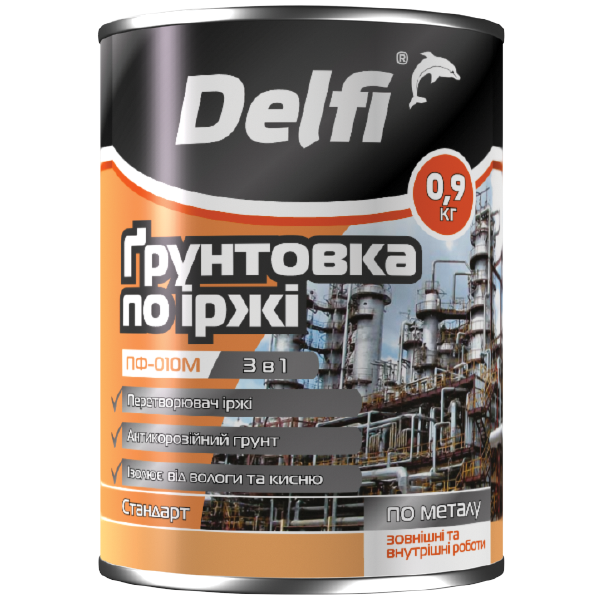 

Грунтовка по ржавчине Delfi ПФ 010М серая 2.8кг Полисан