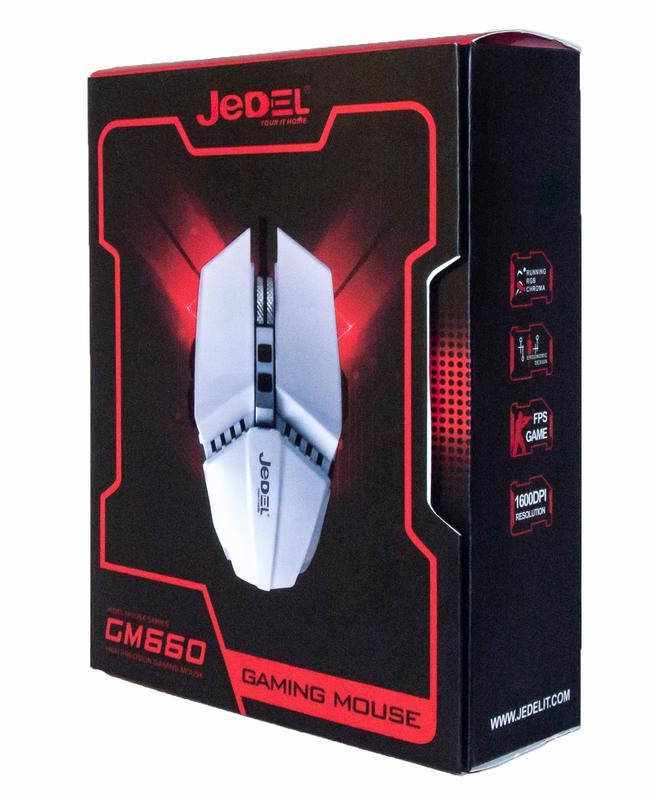 

Игровая компьютерная мышь JEDEL GM660 с подсветкой USB, мышка для геймеров, мышь для компьютерных игр, Черный