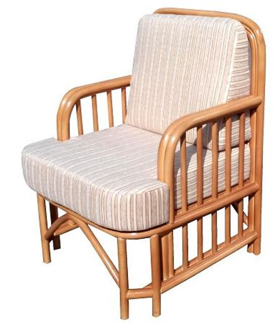 Кресло Мамамия Ротанг с подушкой. Цвета: Бежевый, ореховый, мёд. Каркас - Ротанг.