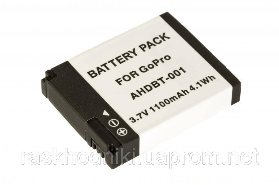 

Аккумулятор GoPro AHDBT-001, AHDBT-002 (1100mAh, 3.7V, Li-Ion) для HERO, HERO2