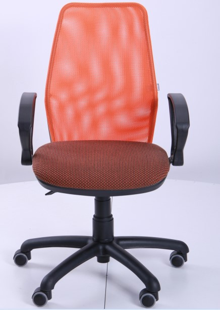 Кресло Oxi/АМФ-4 сиденье Поинт-70/спинка Сетка оранжевая вид спереди