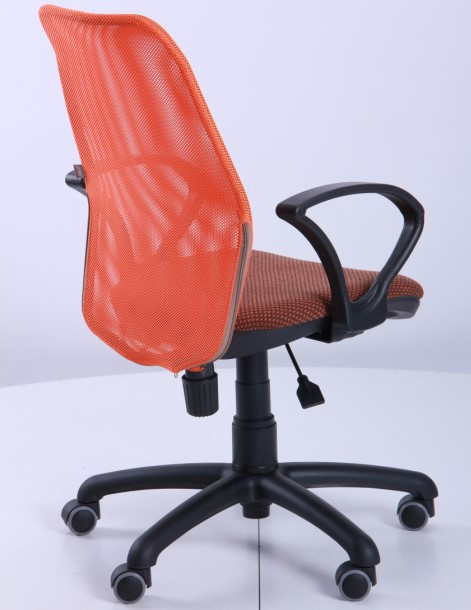 Кресло Oxi/АМФ-4 сиденье Поинт-70/спинка Сетка оранжевая вид сзади