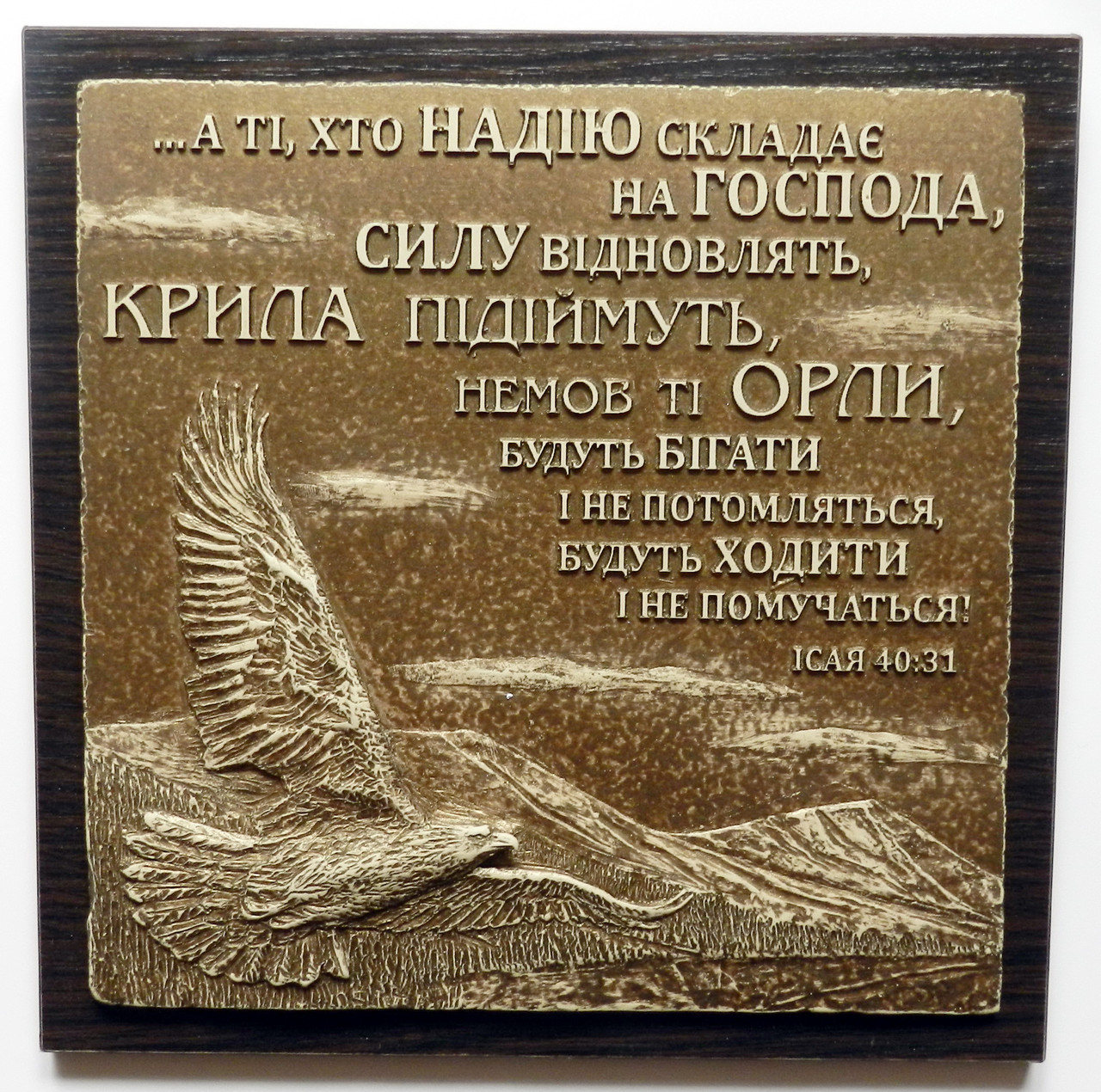 

Барельєф "Ті, хто надію складає на Господа"...