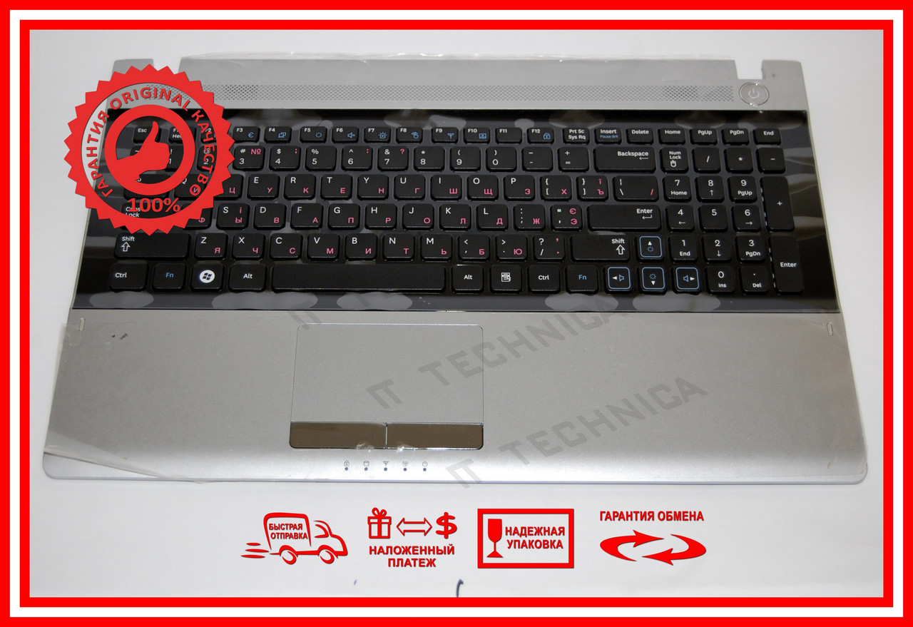 Клавіатура Samsung RC508 RC510 чорна с топкейсом