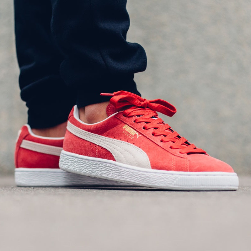 puma suede classic red and white